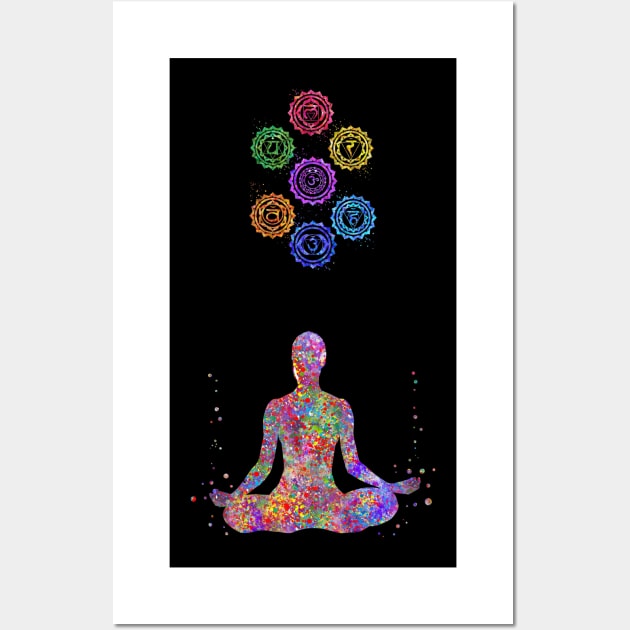 Yoga lady pose Wall Art by RosaliArt